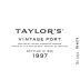 Taylor Fladgate Vintage Port 1997 Front Label