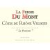 La Ferme du Mont Cotes du Rhone Villages Le Ponnant 2015 Front Label