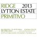 Ridge Lytton Estate Primitivo 2013 Front Label