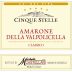 Michele Castellani Cinque Stelle Amarone della Valpolicella Classico 2020 Front Label
