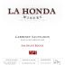 La Honda Winery Salinian Block Cabernet Sauvignon 2018 Front Label