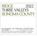 Ridge Three Valleys Red 2022 Front Label