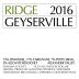 Ridge Geyserville (375ML half-bottle) 2016 Front Label