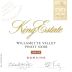 King Estate Domaine Pinot Noir 2015 Front Label