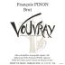 Francois Pinon Vouvray Brut 2015 Front Label