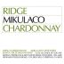 Ridge Mikulaco Chardonnay 2014 Front Label