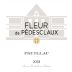 Chateau Pedesclaux Fleur de Pedesclaux 2018 Front Label