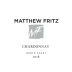 Matthew Fritz North Coast Chardonnay 2018 Front Label