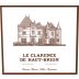 Chateau Haut-Brion Le Clarence de Haut-Brion 2018 Front Label