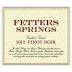 Fetters Springs Central Coast Pinot Noir 2012 Front Label