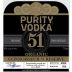 Purity Connoisseur 51 Organic Vodka Front Label