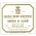 Chateau Pichon Longueville Comtesse de Lalande (wine stained label) 1994 Front Label