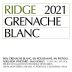 Ridge Grenache Blanc 2021 Front Label