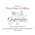Notre Dame des Pallieres Gigondas 2016 Front Label