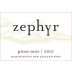 Zephyr Pinot Noir 2021 Front Label