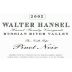 Walter Hansel North Slope Pinot Noir 2002 Front Label