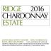 Ridge Estate Chardonnay 2016 Front Label