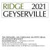 Ridge Geyserville 2021 Front Label