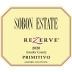 Sobon Estate Rezerve Primitivo 2020 Front Label