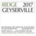 Ridge Geyserville (3 Liter Bottle) 2017 Front Label