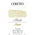 Ceretto Barolo Brunate 2013 Front Label