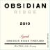 Tricycle Wine Company Obsidian Ridge Syrah 2010 Front Label