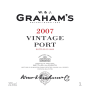 Graham's Vintage Port (375ML half-bottle) 2007 Front Label