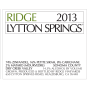 Ridge Lytton Springs Red Blend (1.5 Liter Magnum) 2013 Front Label