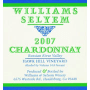 Williams Selyem Hawk Hill Vineyard Chardonnay 2007 Front Label