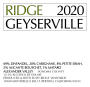 Ridge Geyserville (375ML half-bottle) 2020 Front Label