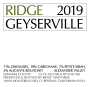 Ridge Geyserville (3 Liter Bottle) 2019 Front Label