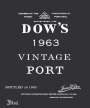 Dow's Vintage Port (1.5 Liter Magnum) 1963 Front Label