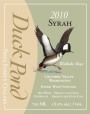 Duck Pond Desert Wind Vineyard Syrah 2010 Front Label