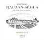 Chateau Rauzan-Segla (1.5 Liter Magnum) 2012 Front Label