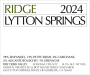 Ridge Lytton Springs Red Blend (375ML half-bottle) 2024 Front Label