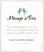 Menage a Trois Sauvignon Blanc 2014 Front Label