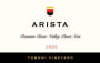 Arista Winery Toboni Vineyard Pinot Noir 2003 Front Label