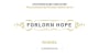Forlorn Hope Picpoul 2015  Front Label