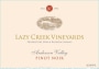 Lazy Creek Vineyards Pinot Noir 2012 Front Label