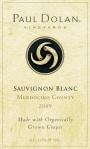 Paul Dolan Vineyards Sauvignon Blanc 2009  Front Label