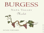 Burgess Merlot 2006 Front Label