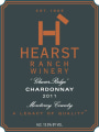 Hearst Ranch Glacier Ridge Chardonnay 2011  Front Label