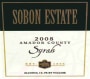 Sobon Estate Syrah 2008  Front Label