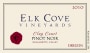 Elk Cove Clay Court Pinot Noir 2010 Front Label