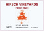 Hirsch West Ridge Pinot Noir 2009 Front Label