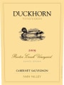 Duckhorn Rector Creek Vineyard Estate Grown Cabernet Sauvignon 2009 Front Label
