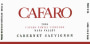 Cafaro Cellars Cabernet Sauvignon 2004 Front Label