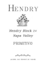 Hendry Block 24 Primitivo 2007 Front Label
