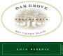 Oak Grove Family Reserve Sauvignon Blanc 2010 Front Label