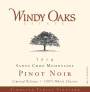 Windy Oaks Schultze Family Vineyards Pinot Noir 2014 Front Label